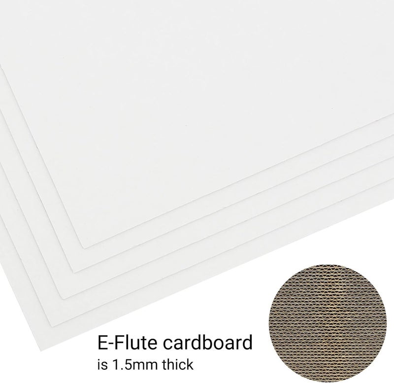 zmybcpack 200 Pack White Corrugated Cardboard Sheets 5x7 inch, Corrugated Cardboard Layer Pads Filler Insert Sheet Pads for Packing, Mailing, Crafts - Image 3
